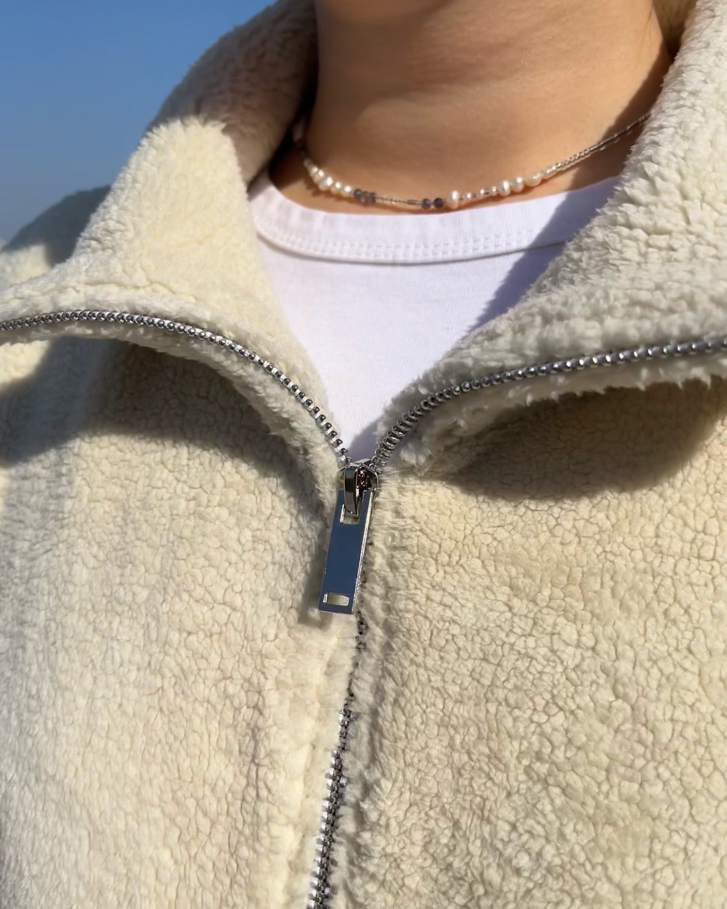 Wishoodie Teddy Jacket - Off White