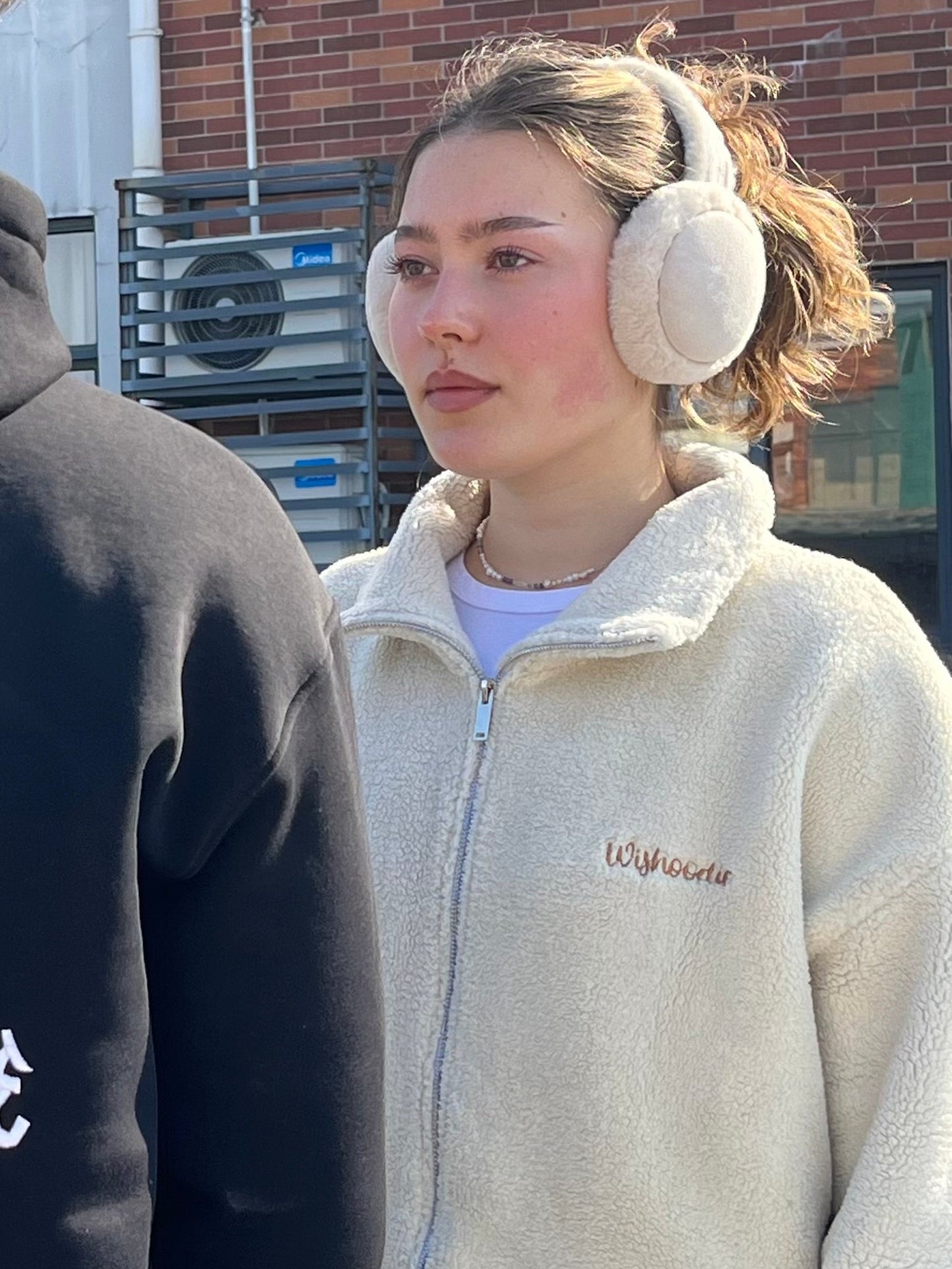 Wishoodie Teddy Jacket - Off White