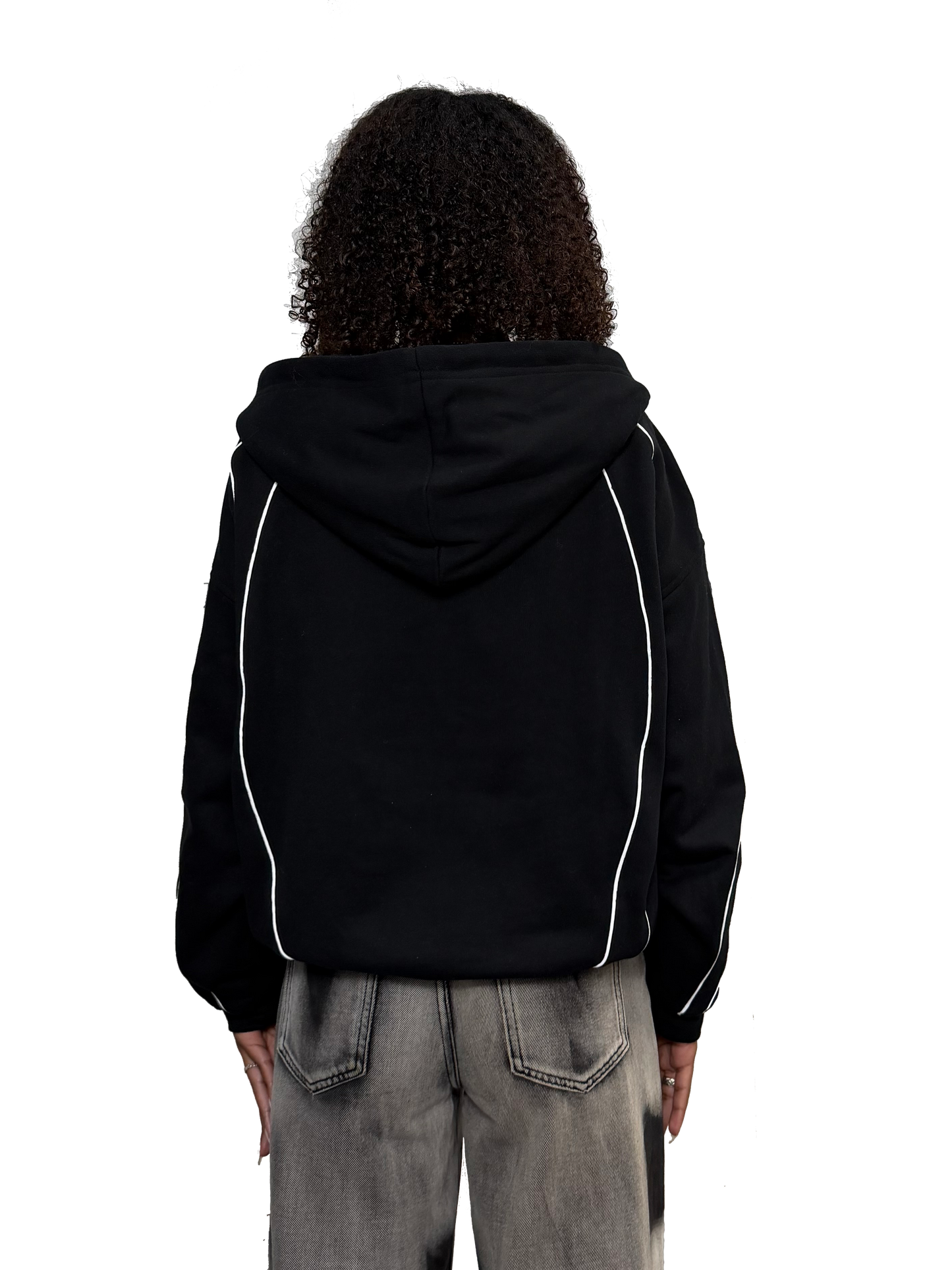 BLACK REFLECTIVE ZIP UP