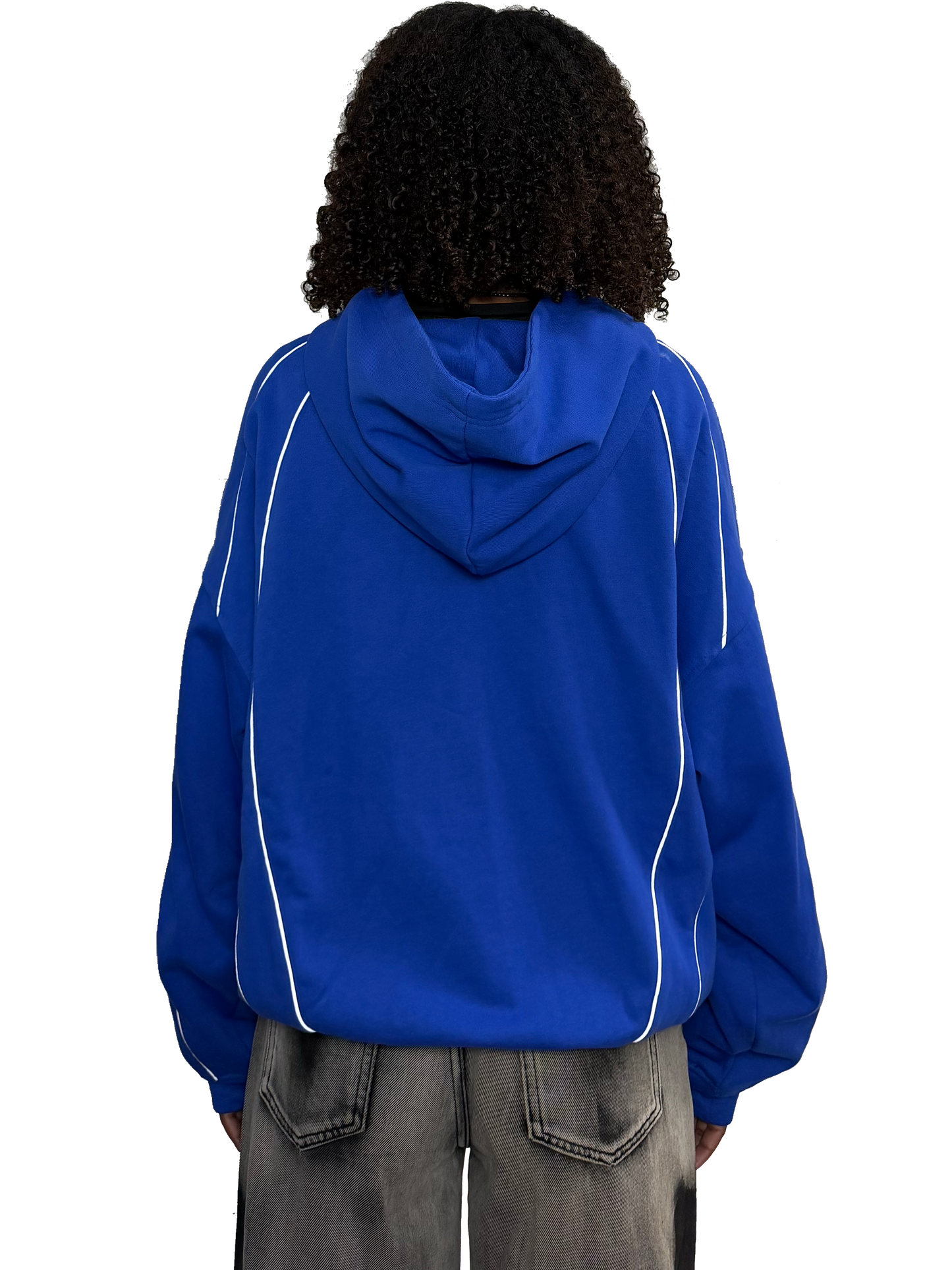 BLUE REFLECTIVE ZIP UP