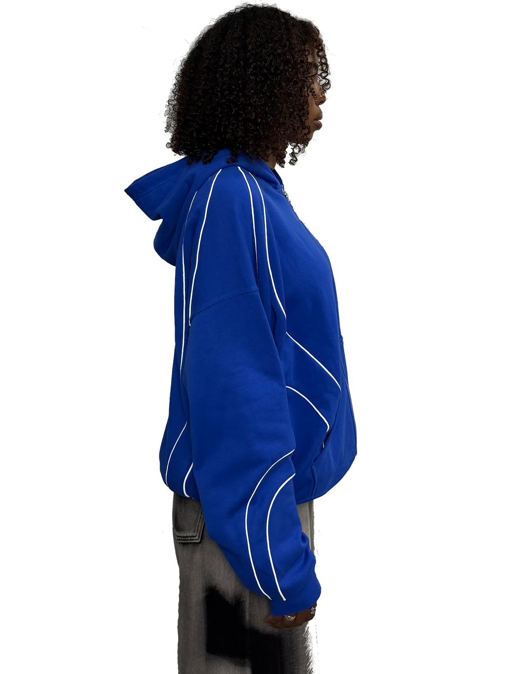 BLUE REFLECTIVE ZIP UP(wcc03)