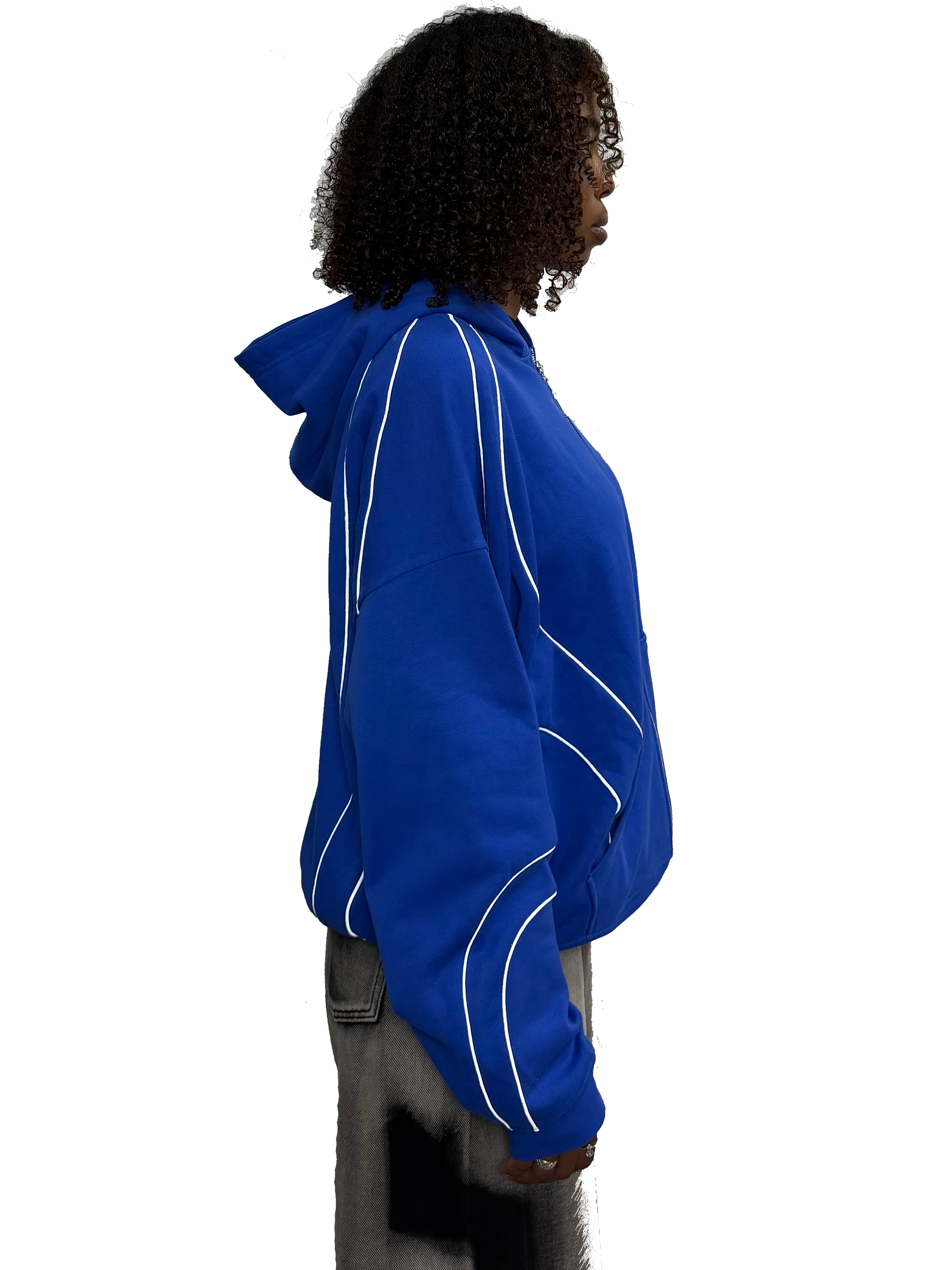 BLUE REFLECTIVE ZIP UP(wcc03)
