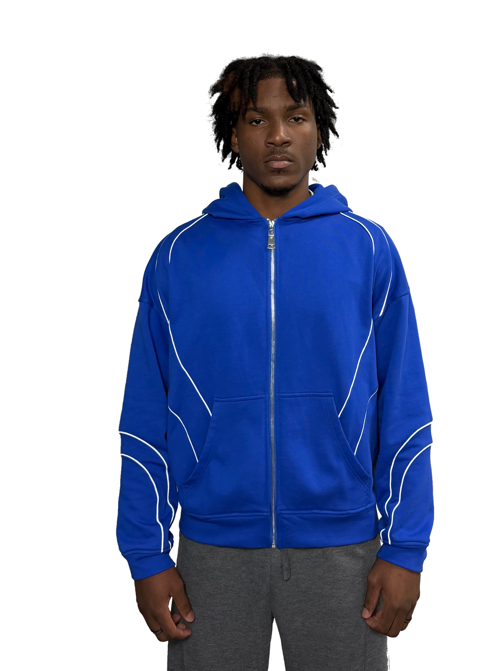 BLUE REFLECTIVE ZIP UP(wcc03)