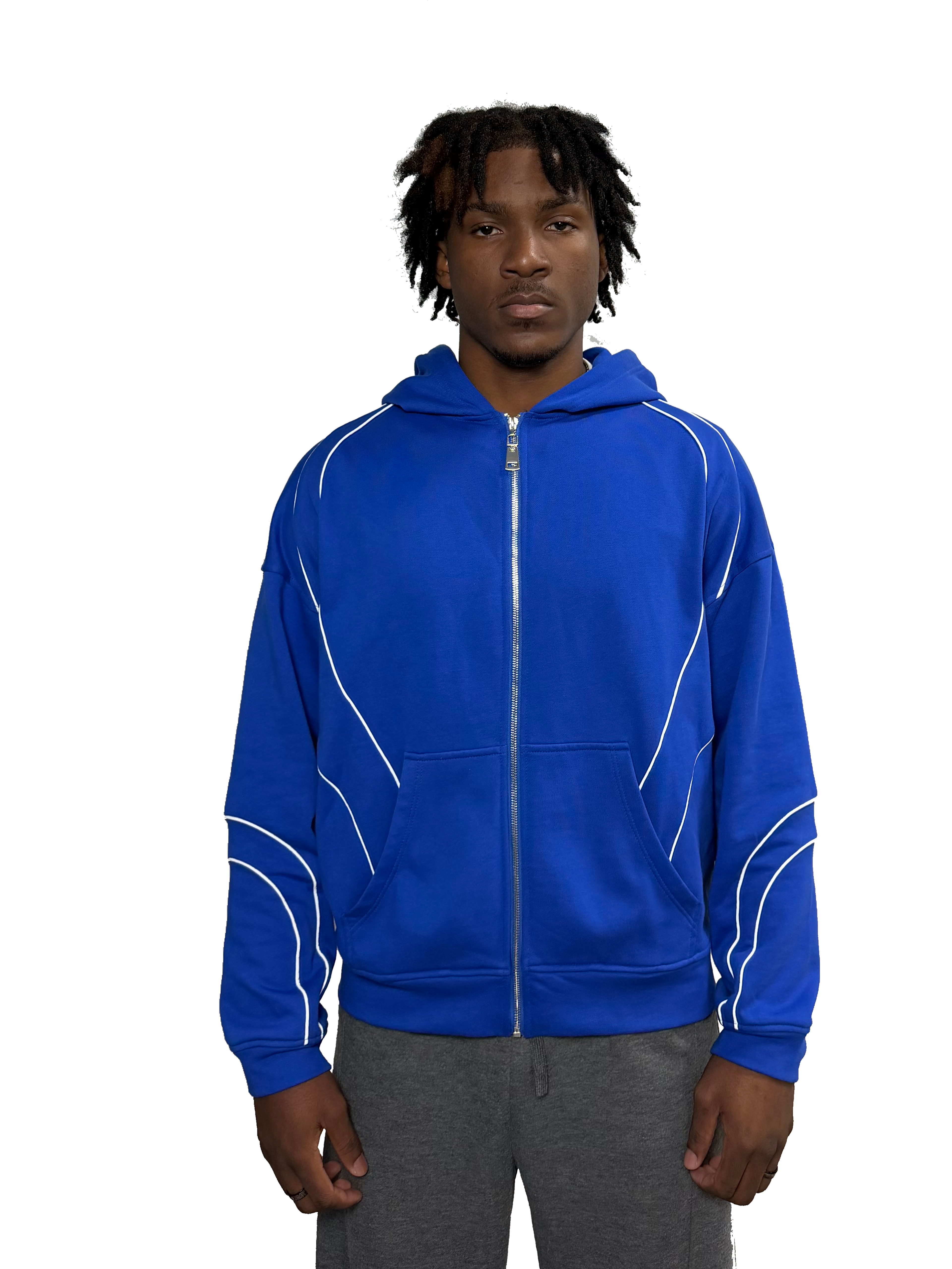 BLUE REFLECTIVE ZIP UP(wcc03)