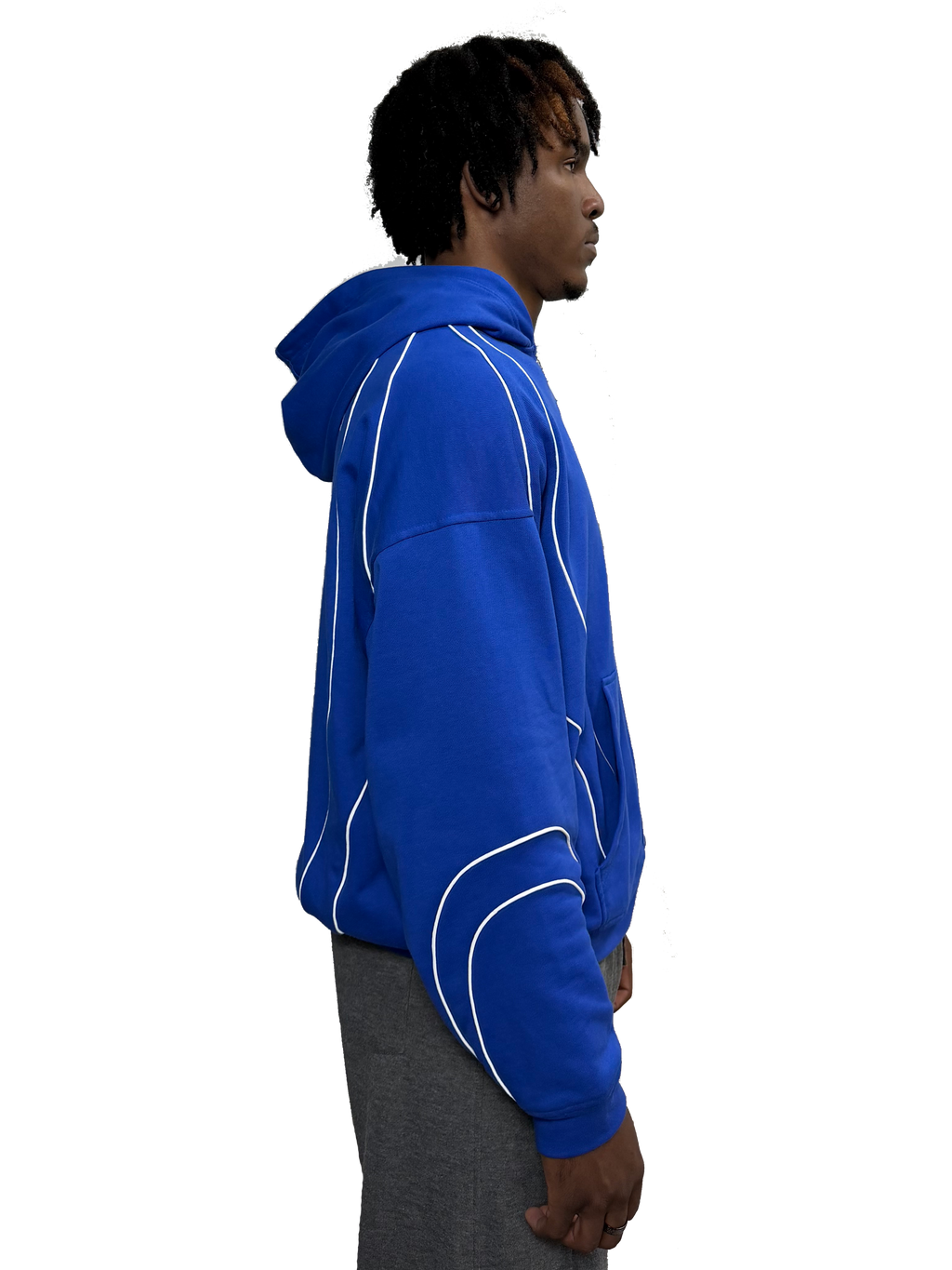 BLUE REFLECTIVE ZIP UP(wcc03)