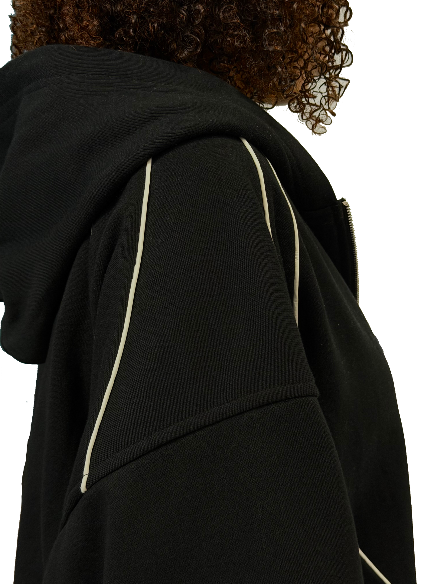 BLACK REFLECTIVE ZIP UP