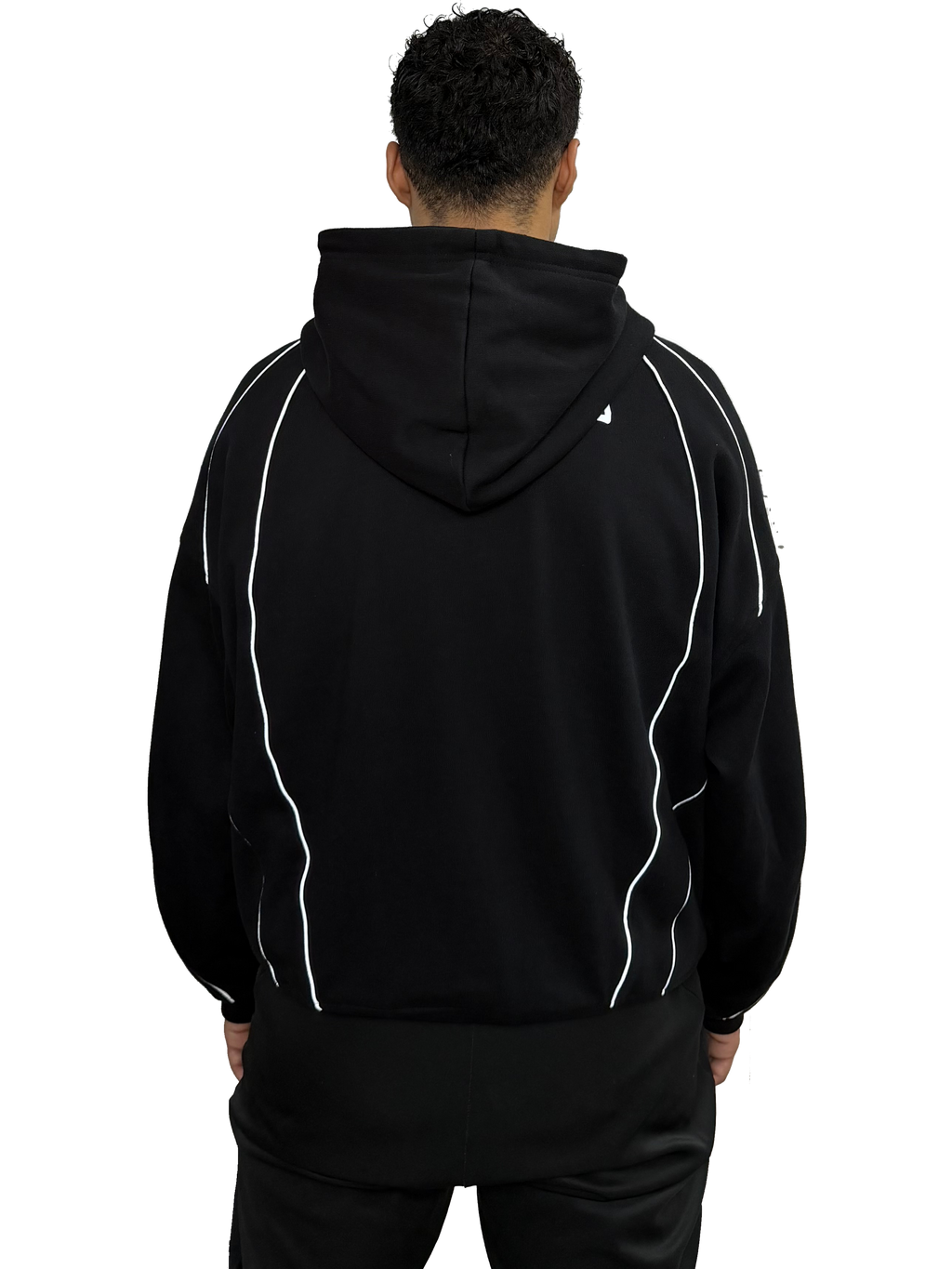 BLACK REFLECTIVE ZIP UP(wcc03)