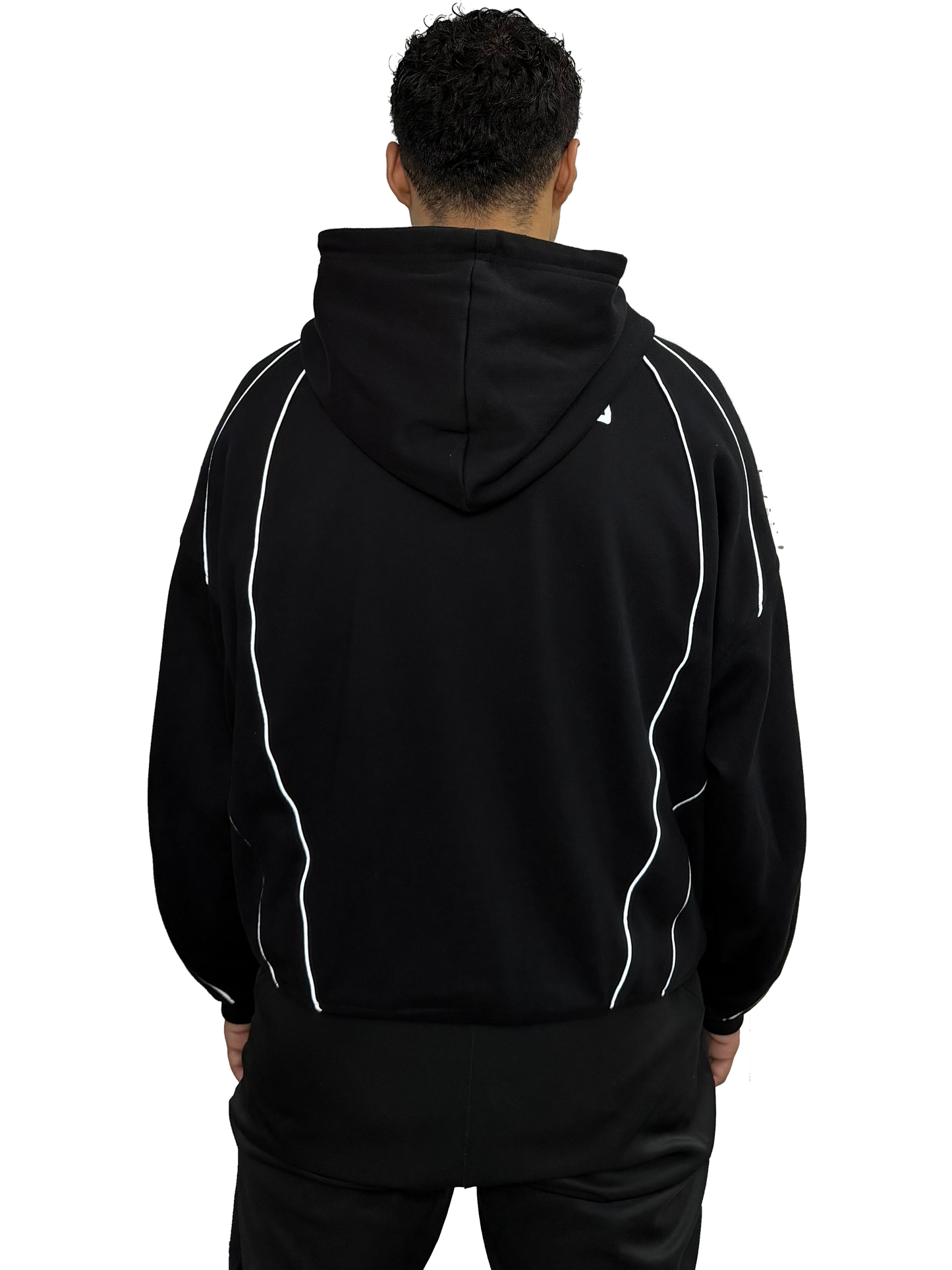 BLACK REFLECTIVE ZIP UP