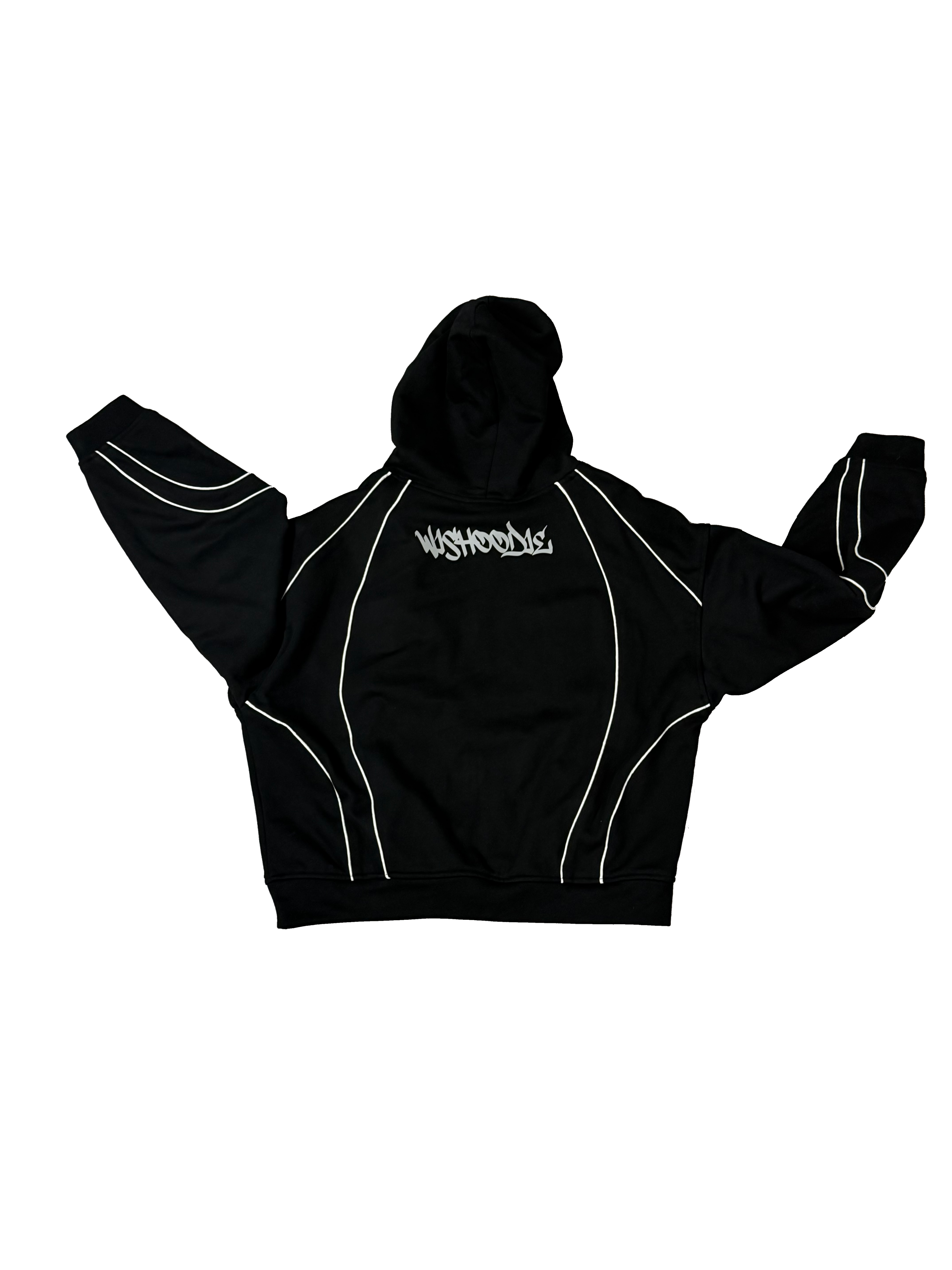 BLACK REFLECTIVE ZIP UP(wcc03)
