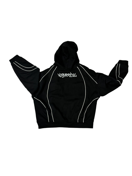 BLACK REFLECTIVE ZIP UP(wcc03)