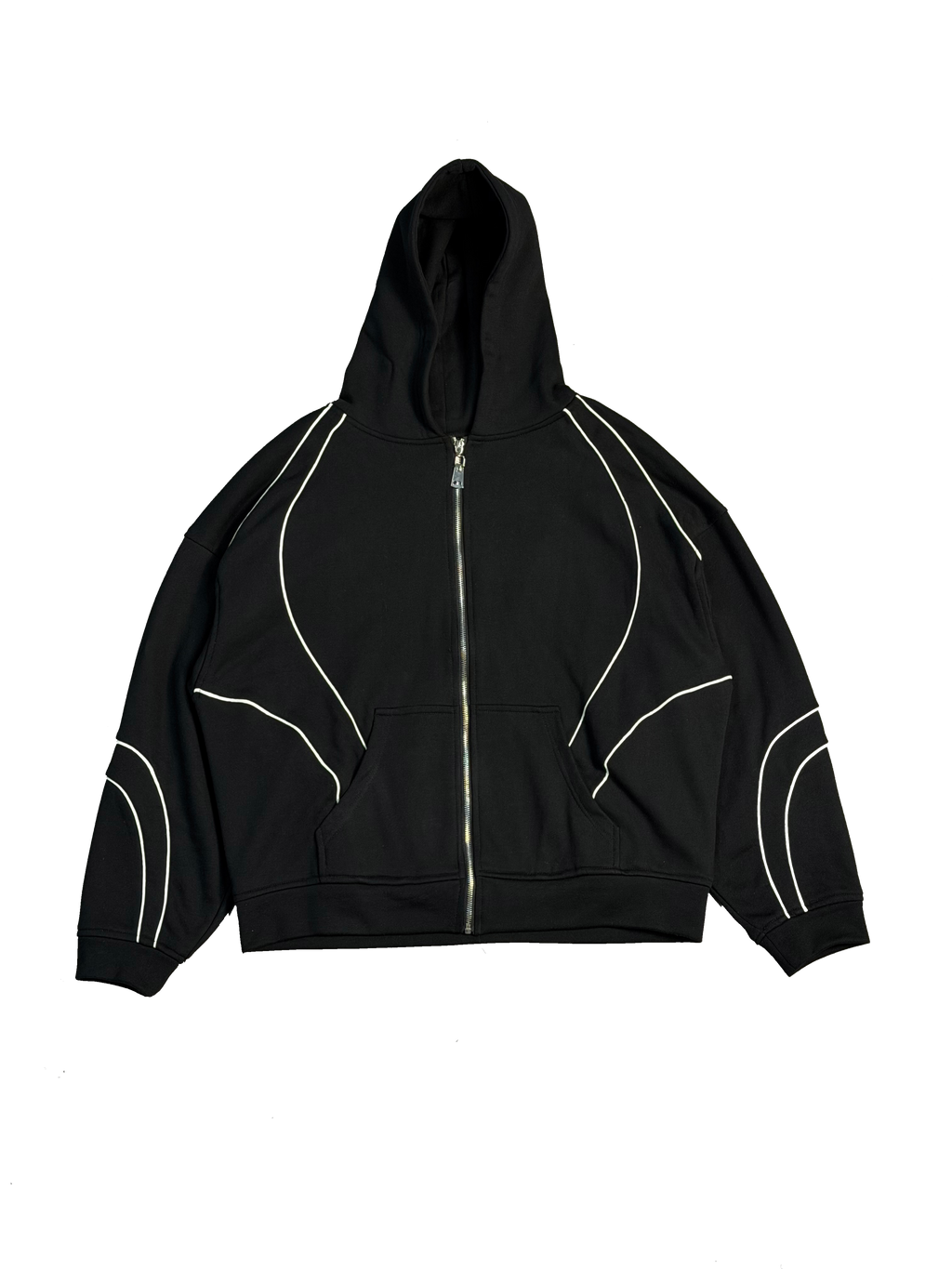 BLACK REFLECTIVE ZIP UP(wcc03)