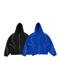 Black+Blue reflective zip ups Pack