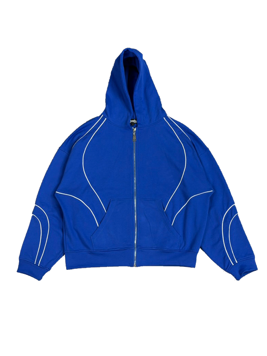 BLUE REFLECTIVE ZIP UP